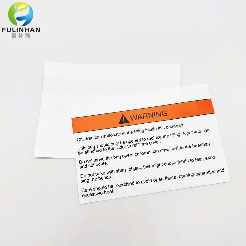 Warning Nylon Taffeta Labels