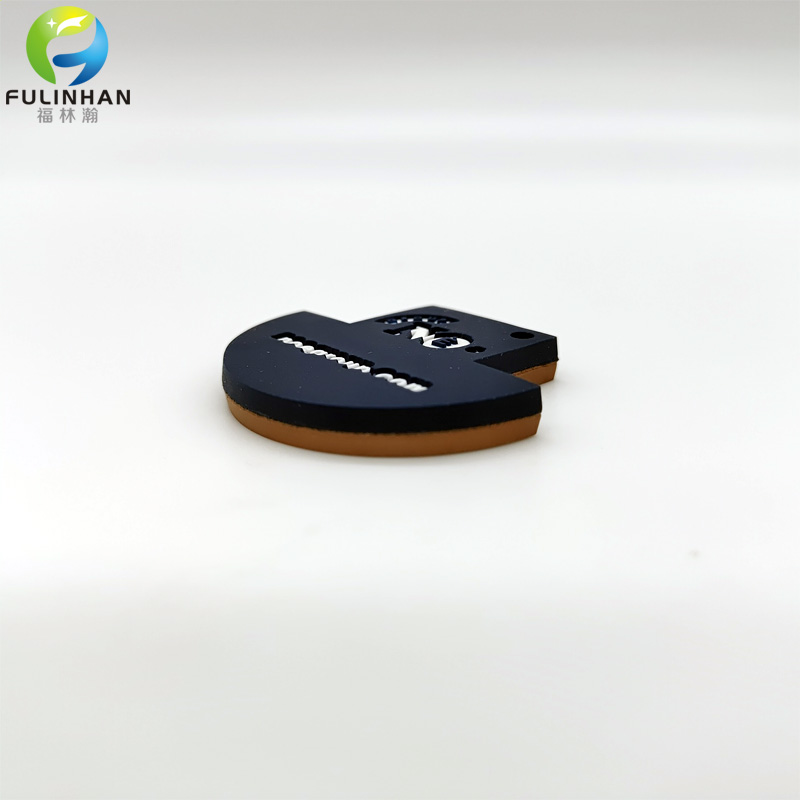 double sided logos rubber label