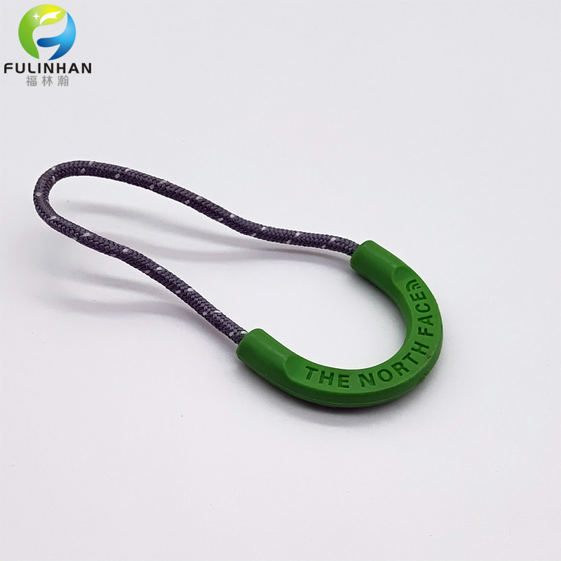 U shaped rubber zip puller cord