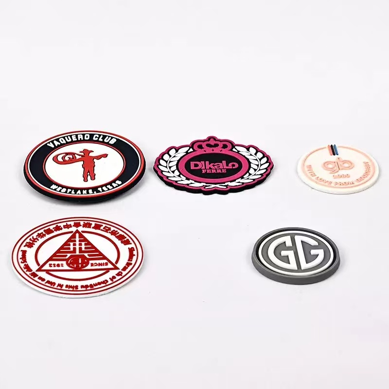 custom rubber badge label transparent patches
