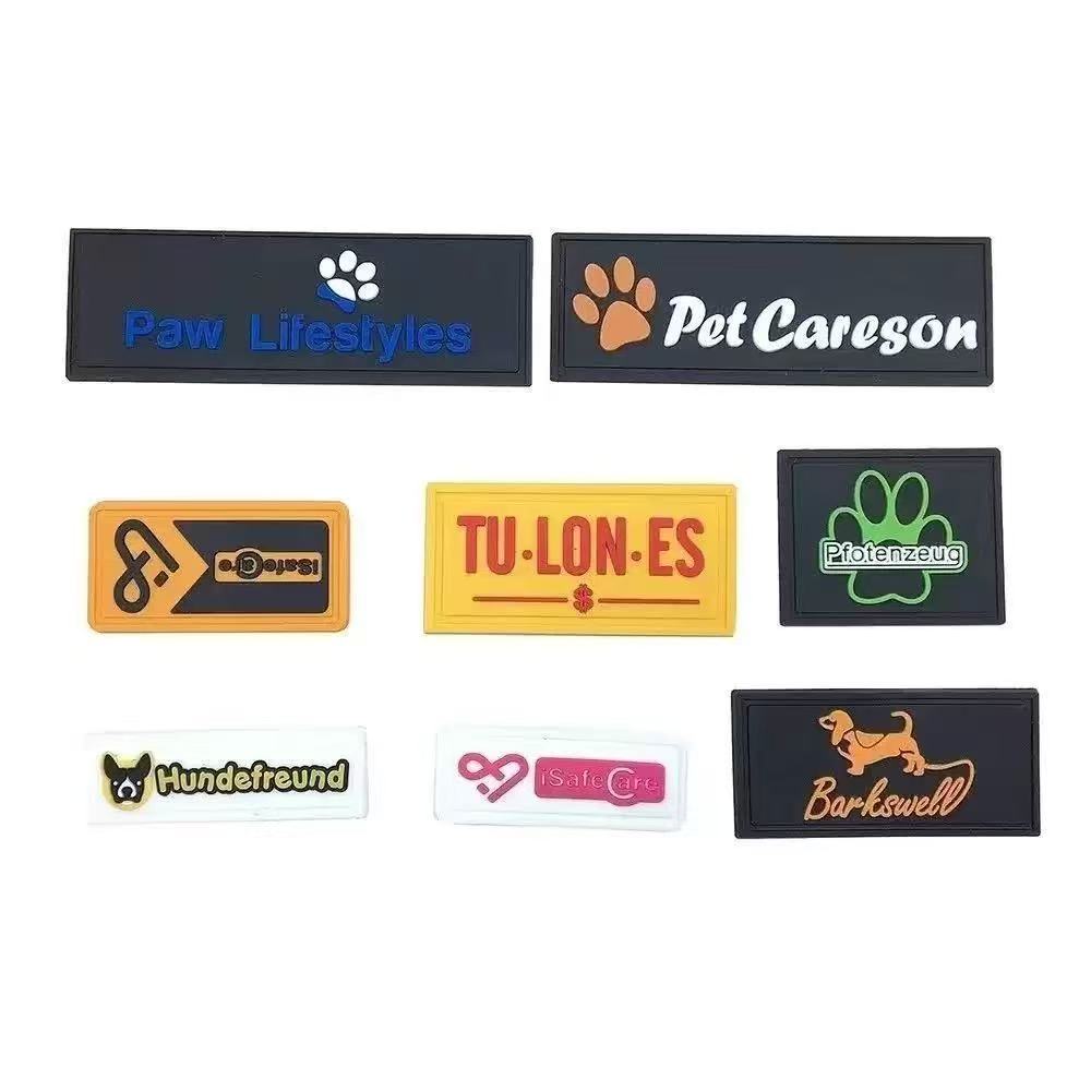 custom cap logo label rubber patches