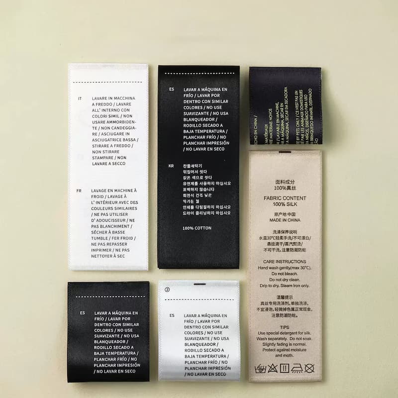 custom clothing wash label