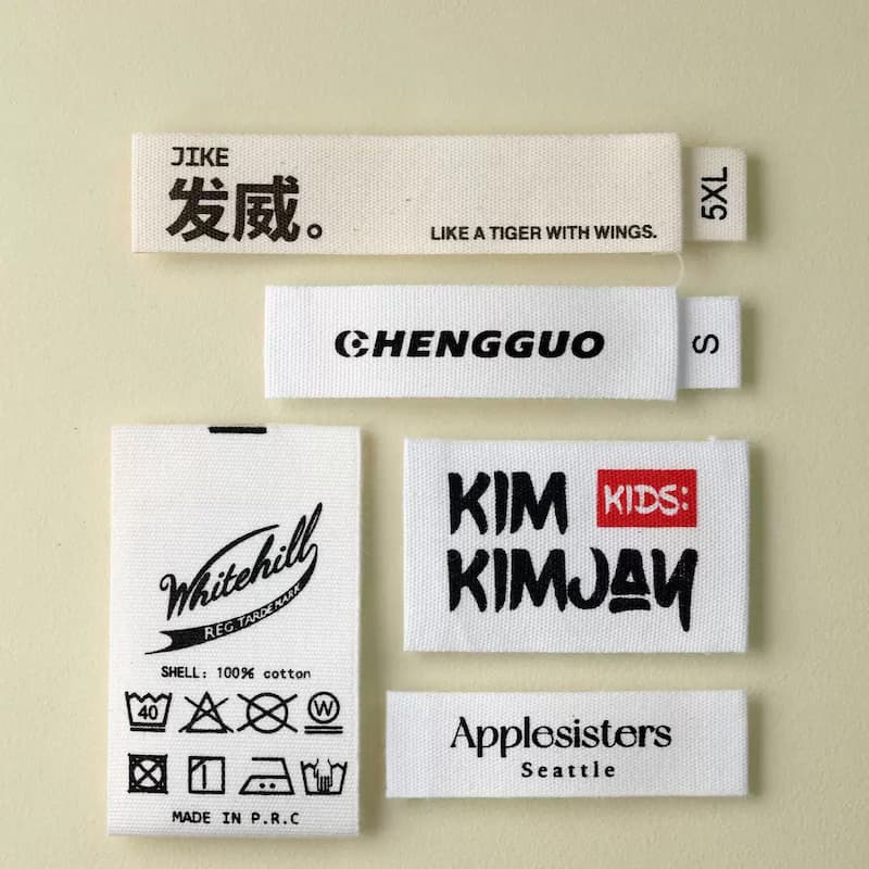 custom woven wash label