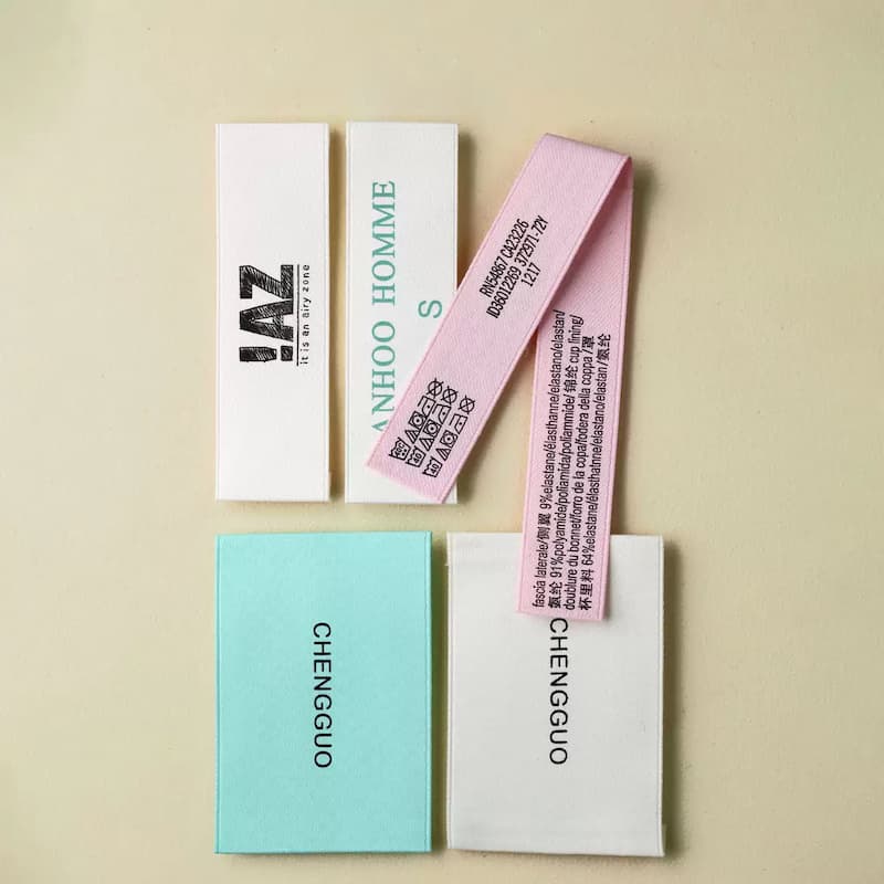 custom printed wash care label