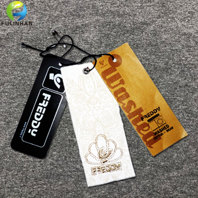 Custom printed Paper Hang Tags for clothing suppliers,new disign Custom  printed Paper Hang Tags for clothing manufacturers -Fulinhan