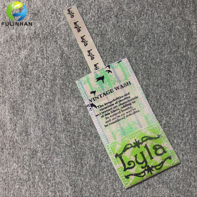 Fabric Clothing Hang Tags With Button