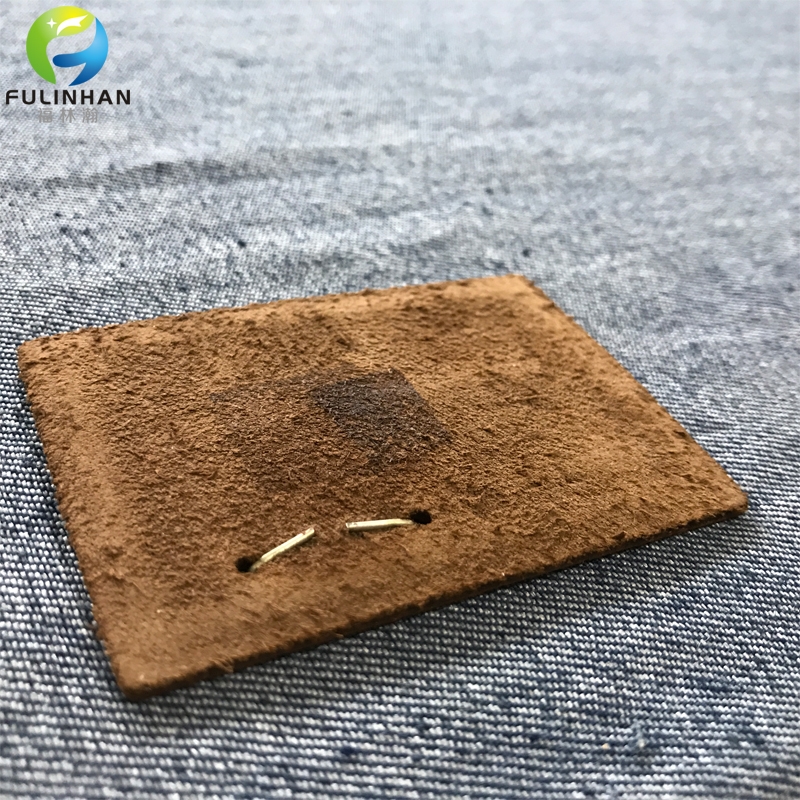 clothing jeans leather patches with metal