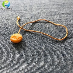 custom hang tag string lock plastic seal tag for garment