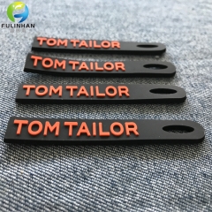 Custom Rubber embossed LOGO Pull Tabs
