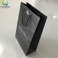 Black Cardboard Paper Handbags Shopping Bags