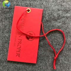 Paper Stamping Hang Tags with  Cord