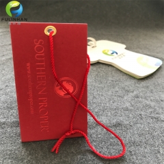 Red Paper Stamping Hang Tags with  Cord