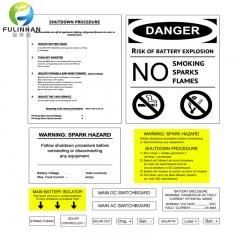 Solar Danger Warning Label