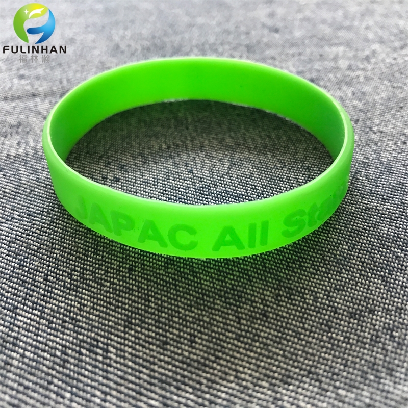 Silicone Debossed logo Wristbands