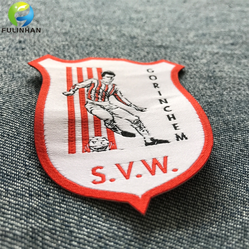 Glue Backing  woven patch labels