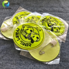 Custom PVC badges with safety pin