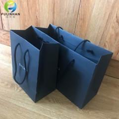 Black Paper Bags with White Printing