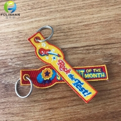 Embroidered patch with ring