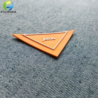 Custom Brand Logo Triangle Rubber Lables