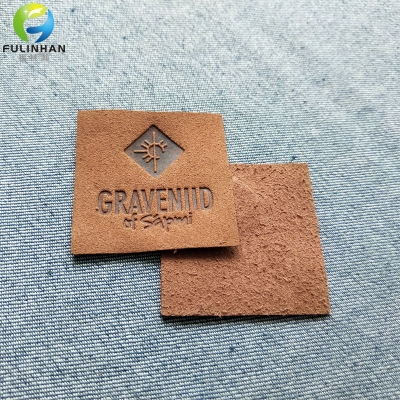 Custom Logo Square Micro Fibe Leather Patches