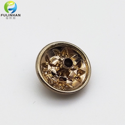 Wholesale Custom Flower Metalic Buttons