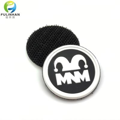 custom pvc logo hat patch with velcro