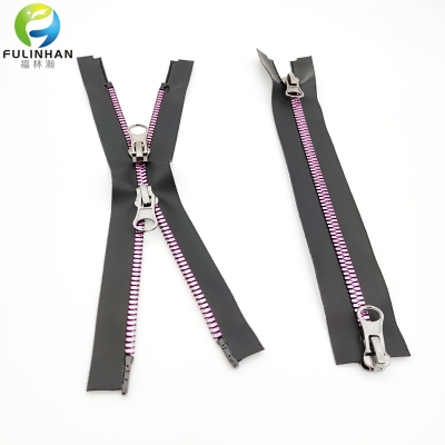 Custom Waterproof  Double Head Metal Zippers