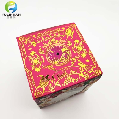 Gold Printing Cube Gift Box