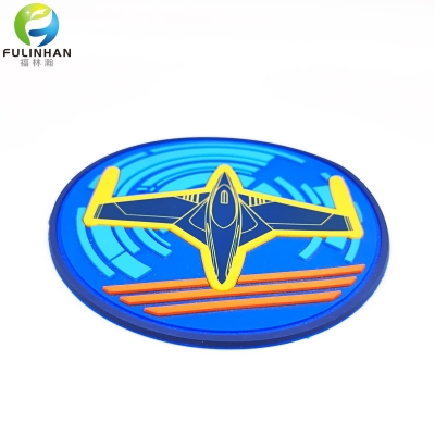 Customize Circle Plane Kids PVC Badge