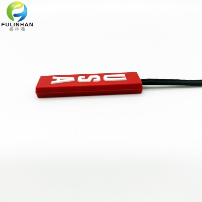 Custom Silicone Zip Puller with Rope