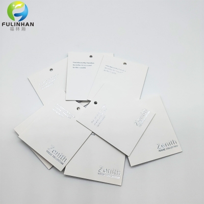 Custom Silver Foil Stamping Hang Tag