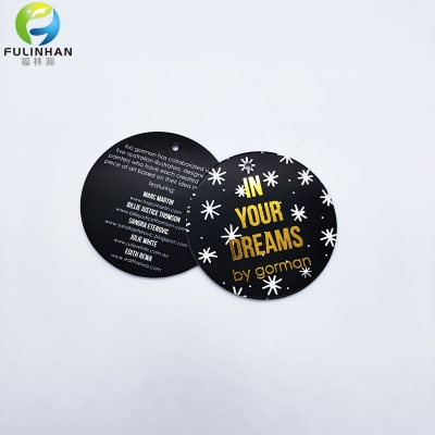 Custom Round Gold Stamping Hang Tags