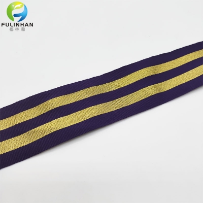 Custom Jacquard Webbing with Gold Line