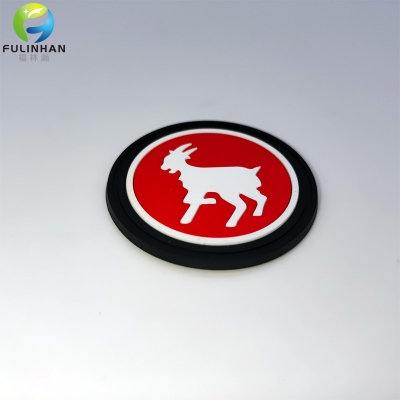 Round Soft Rubber Badges with Pattern