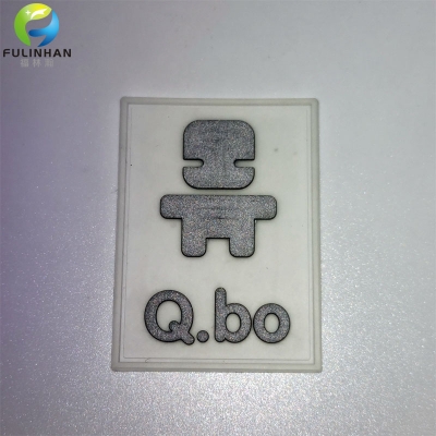 Clear Rubber Labels with Reflective Logo