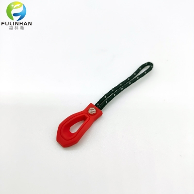 Plastic Drop Logo Hollow Zipper Pullers