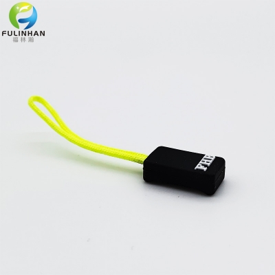 Silicone Logo Zip Pullers with String