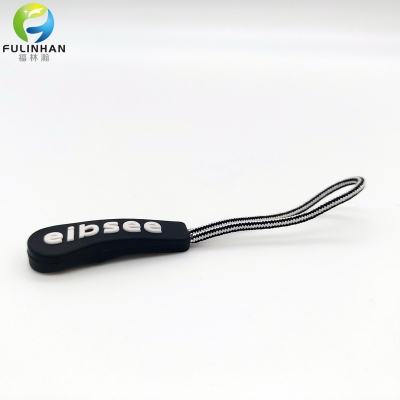 Embossed Writing Silicone Zipper Puller