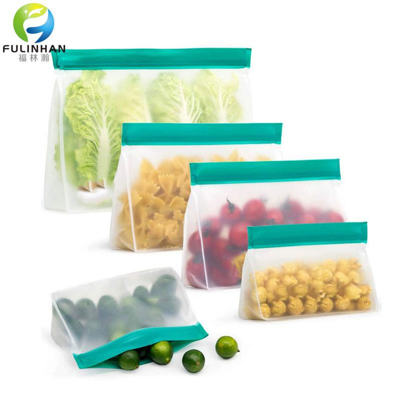 Reusable PEVA Food Storage Plastic Bag