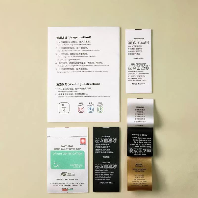 Custom Woven Wash Labels | Woven Care Labels for Clothing